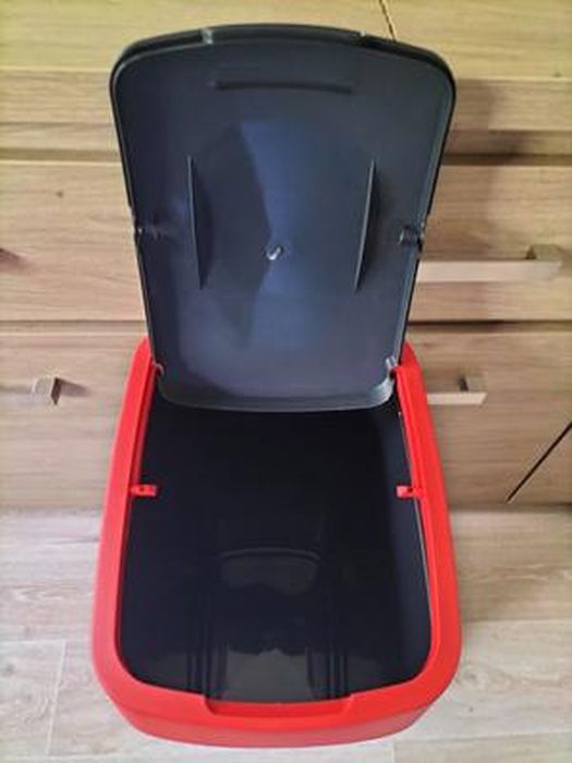 CURVER - 229413 Pattumiera Flip Bin Nero-rosso 29 5896