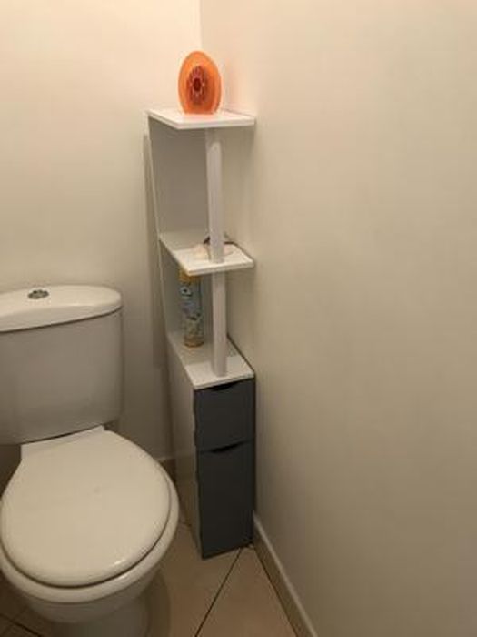 Meuble wc étagère willy bois 3 portes coloris hêtre gain de place pour  toilettes - Conforama