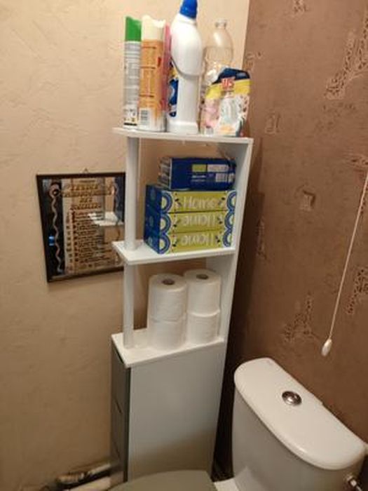Meuble WC étagère WILLY - ID MARKET - Blanc - Gain de place pour toilettes  - Cdiscount Maison