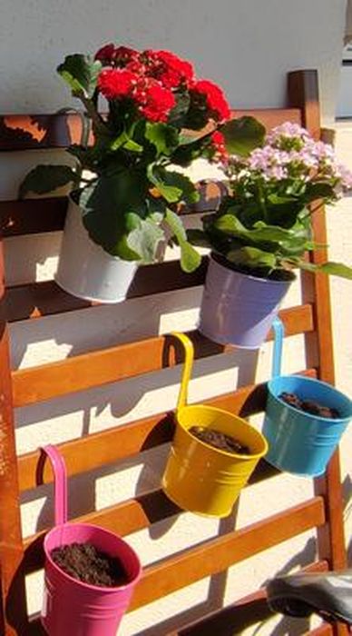 Lot De 10 Pots De Fleurs Suspendus En Métal - 10cm - Pour Balcon/Jardin