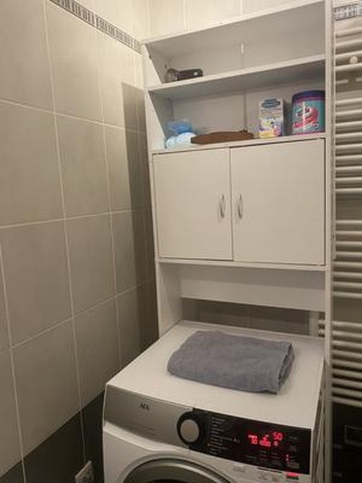 Meuble Pour Machine à Laver CASARIA - 185x63x20cm - Blanc - Étagère De Rangement Pour Salle De Bain Ou Buanderie