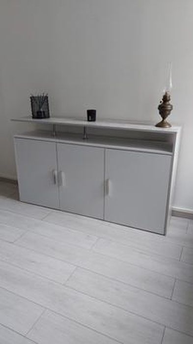 Credenza Amato In Legno Stile Antico - 160x91.6 Cm, Con 3 Ante E Ripiani Regolabili - Foto 3