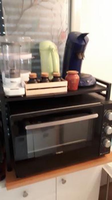Support de Four à Micro-Ondes Extensible - Etagère Rangement