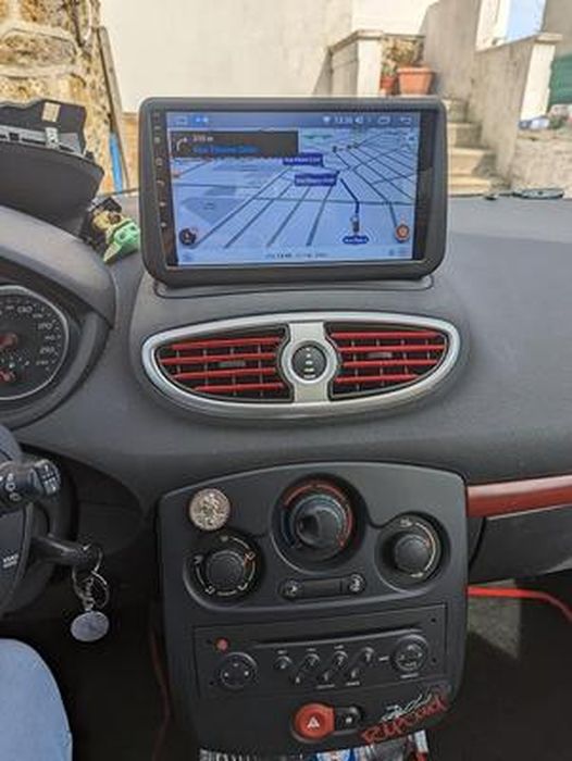 DEHIWI Android 12 Autoradio 9 Pouces Écran Tactile Auto Radio Bluetooth  Voiture avec Carplay/4G/Wifi/FM/GPS/SWC/RDS Radio pour Renault Clio 3