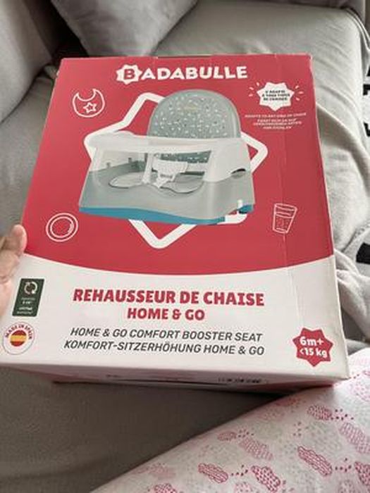 Chaise Puériculture bébé 36 Home Go, Badabulle - Grey Eveil Rehausseur - mois, & and de Cdiscount 6