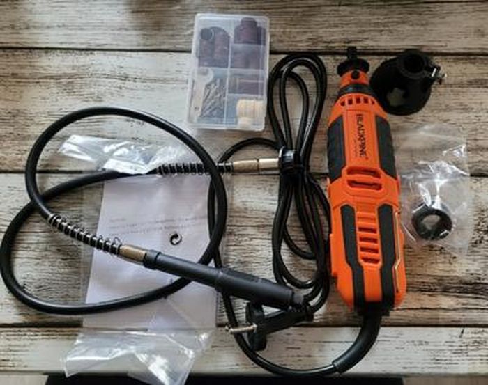 Outil Rotatif 200W DEPSTECH - 6 Vitesses (10000-40000 RPM) - 128 Accessoires - Pour Découpe, Polissage, Gravure