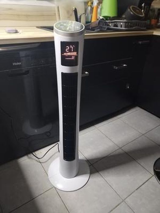 HOMCOM Ventilateur colonne 45W télécommande minuterie 3 modes 3 vitesses tour oscillant silencieux 22 x 77 cm gris foncé à partir de 46,90 € (juin 2026