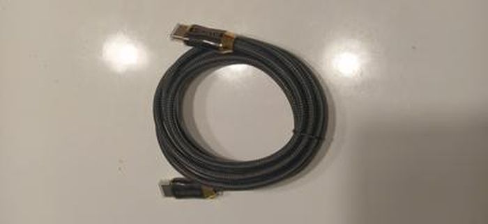 JSAUX Câble HDMI 4K 2meter, Fil Plat Câble HDMI 2.0 Nylon tressé