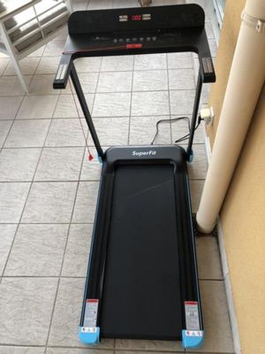 Tapis De Course Pliable COSTWAY – 0-12 Km/h, 12 Programmes, Bluetooth, écran LED, Support Téléphone