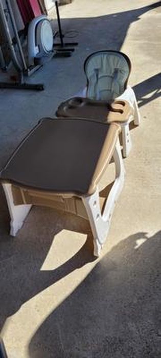 Giantex 4 en 1 chaise haute bébé convertible plateau réglable en 4  etapes-peut être démonté en une table et une chaise avec coussin  amovible,repose-pieds pour bébé 6 mois-3ans charge 15kg - Conforama