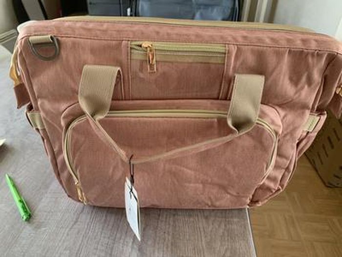 RONGJJPB Sac à Dos à Langer Imperméable Avec Sac Isolant Détachable - Noir Élégant