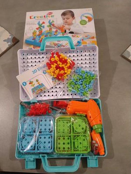 Mosaique Enfant Puzzle 3D Construction Enfant Jeu Montessori Kit Mosaique  251 Pcs pour Enfant Fille Garcon 3 4 5 Ans Jeu éducatif