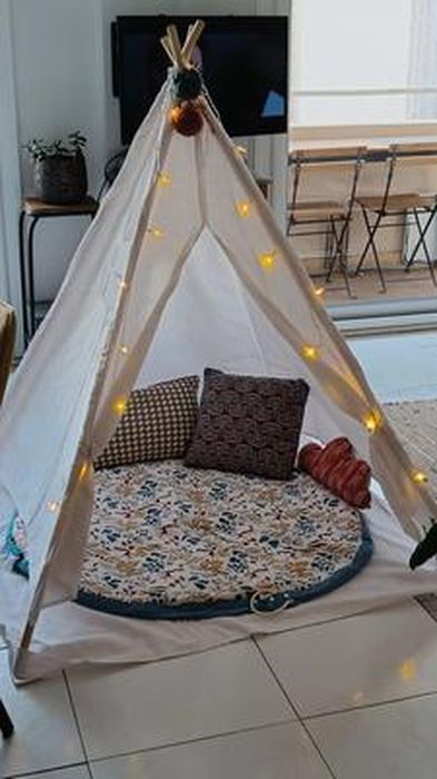 Jouent Au Tipi Enfant Tente pour Enfant Indian Teepee Tente De Jeu pour