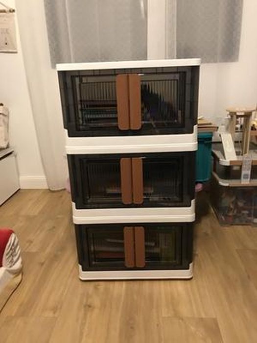 32L Boîtes De Rangement Pliables Et Empilables En Plastique