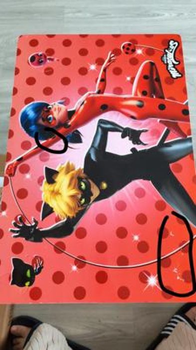 Fun House Tavolo E Sedia Per Bambini Miraculous Ladybug, In MDF, Set Da Gioco E Disegno, 61x42 Cm