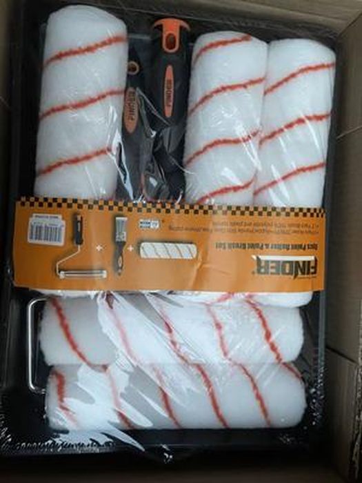 Kit De Peinture Premium PLiD - Rouleau, Bac, Pinceau, Abstreifgitter - Pour Intérieur/Extérieur