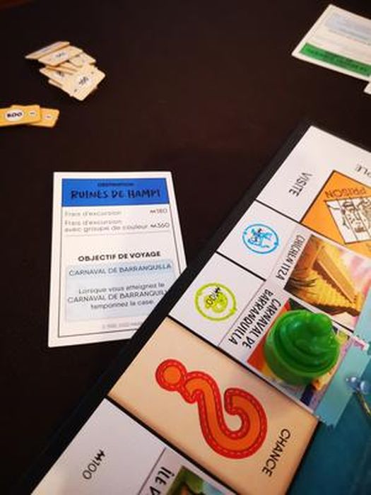 Monopoly Voyage autour du monde, jeu de societe, dès 8 ans, avec  pions-tampons encreurs et plateau effaçable à sec - Cdiscount Jeux - Jouets