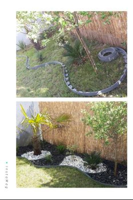 IDMarket – Bordure De Jardin Flexible Grise 10 M + 30 Piquets – Hauteur 5 Cm – Pour Parterres Et Allées - 6