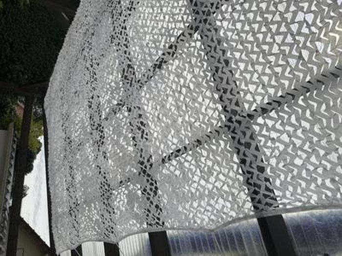 Voile D'Ombre Rectangulaire 4x6m - Design Ombrière Camouflage Gris | Protection UV | Pour Terrasse & Jardin