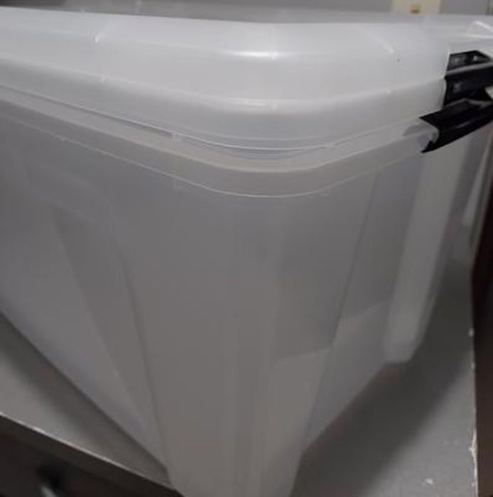 Iris Ohyama, Boîtes de Rangement en Plastique avec Couvercle, 45L, Lot
