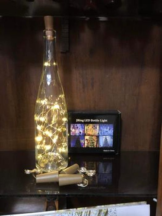 Guirlande Lumineuse LED Pour Bouteilles - 15 Lumières Avec Bouchons Liège, Blanc Chaud, Parfaite Pour Décorer Mariages, Fêtes Ou La Maison - 5