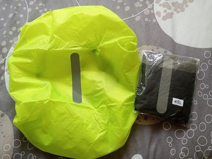 Housse De Pluie Pour Sac à Dos 35L - 2 Pièces, Bandes Réfléchissantes, Anti-poussière Et Imperméable