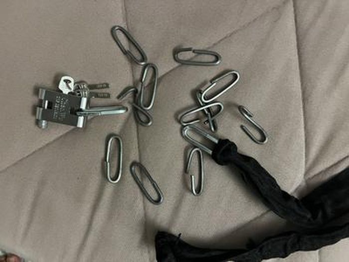 Antivol Vélo 120cm Chaîne Haute Sécurité EMjollRay - Cadenas Trottinette Électrique Moto Avec 2 Clés Et Support