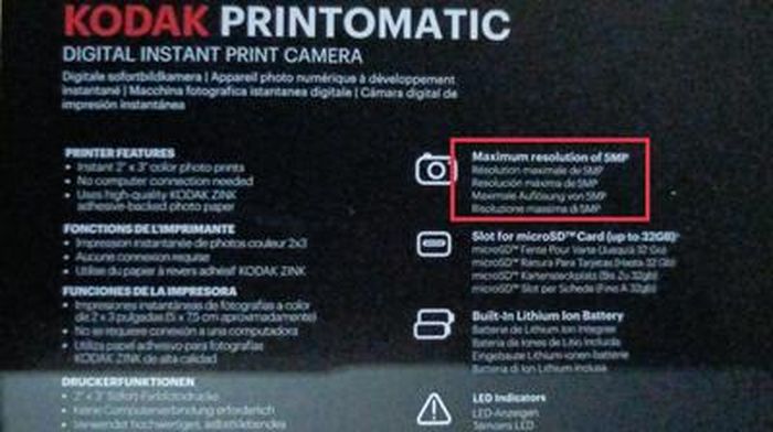 Appareil Photo Instantané KODAK PRINTOMATIC - 10.0 MP - Compact avec  imprimante photo - Vert d'eau - Cdiscount Appareil Photo