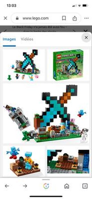 Soldes LEGO Minecraft - L'avant-poste de l'épée (21244) 2024 au meilleur  prix sur