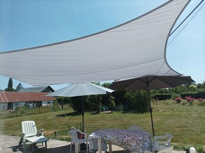 Voile D'ombrage Jardin Étanche Rectangulaire 3 X 5 M Résistant Aux UV Voile D'ombrage Imperméable Toile Ombrage Avec Œillets Pour Patio Jardin Terrasse Extérieur, Orange