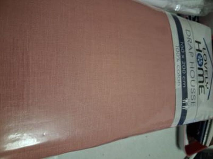 Drap Housse 100% Coton LOVELY HOME - 160x200cm - Bonnet 35cm - Beige