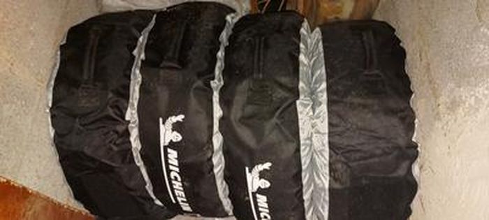 Lot De 4 Housses De Protection Pour Pneus De Voiture - Universelles 19 à 23 Pouces (diam. Max 80cm), Polyester, Transport Et Stockage