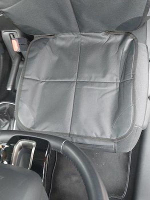 Protection De Siège Auto En Cuir Synthétique Avec Poches | Compatible ISOFIX - Noir | Haut De Gamme - 8