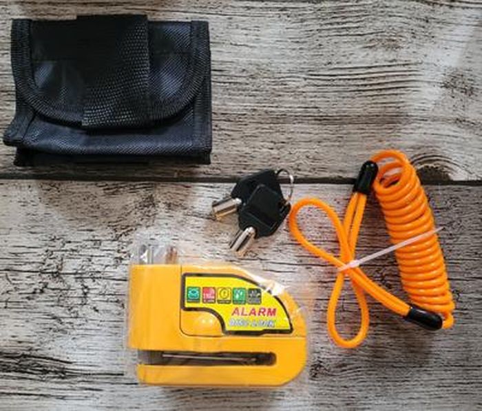 Scooter Moto 110 DB Allarme Blocco Disco Fluoro Giallo Mammut