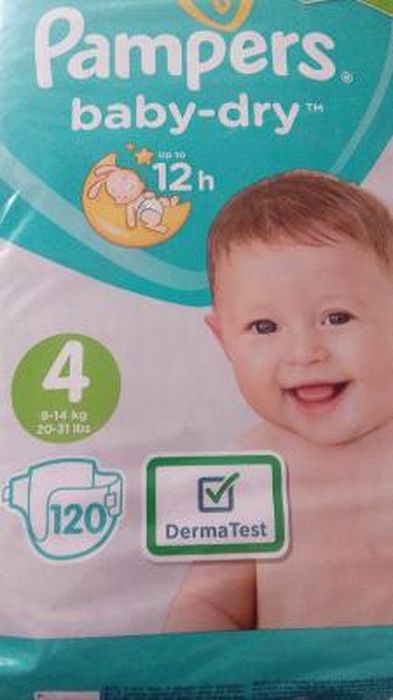 Couches Pampers - Baby Dry - Taille 4+ (10-15 kg) - Pack Économique 1 mois  De Consommation (x152 couches)