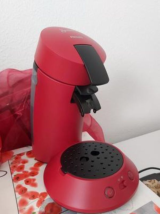 Promo PHILIPS machine à dosettes senseo original rouge chez Cora