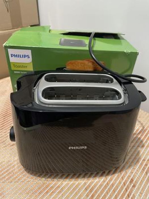 Philips Domestic Appliances Grille-pain - 2 Fentes, 8 Réglages,  Réchauffe-Viennoiseries, Décongélation, Surélévation, Arrêt Automatique,  (HD2581/00), Blanc, Taille unique 