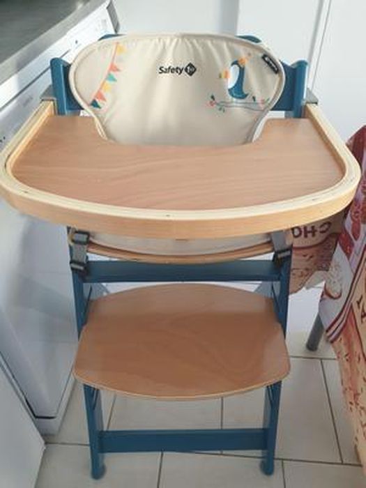 BEBECONFORT Timba + coussin Chaise haute bébé, Chaise bois, De 6 moi