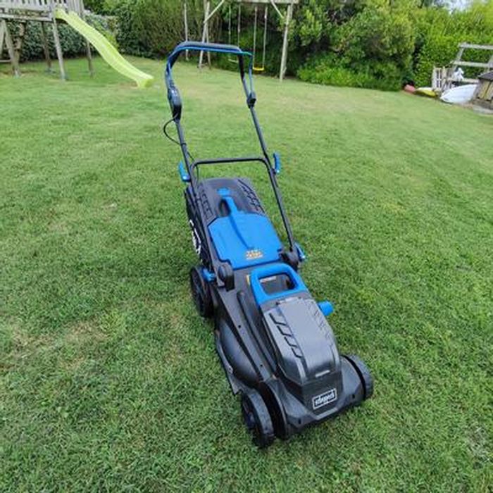 Tondeuse à Gazon Sans Fil Scheppach BC-MP430-X 43cm - Moteur Brushless, Bac 50L, Pour Jardins 700m²