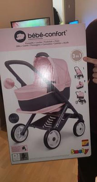 Poussette Landau Bébé Confort 3 en 1 - SMOBY - Roues silencieuses