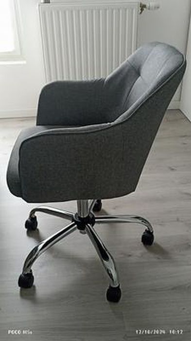 Chaise Bureau Ergonomique SONGMICS - Dossier Haut, Réglable Hauteur, Tissu Coton-lin Rose - Sans Accoudoirs