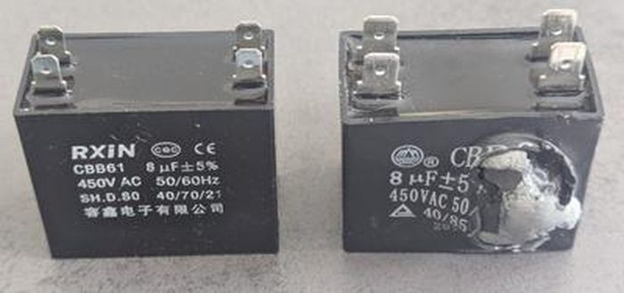 Sourcing Map Plafond Ventilateur Condensateur CBB61 24uF 250V