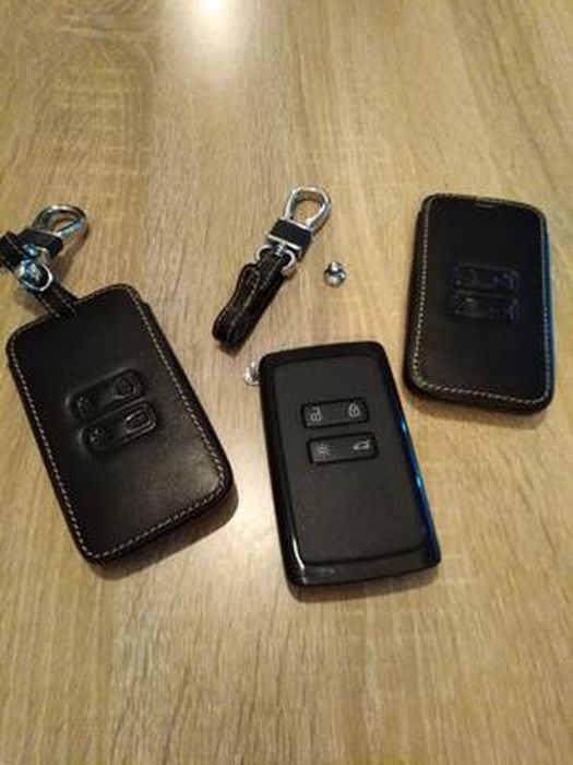 Coque clé,Étui en cuir véritable pour carte de voiture, housse de protection  pour clé, adapté à Renault Koleos Kadjar - Type 1 PCS - Cdiscount Auto