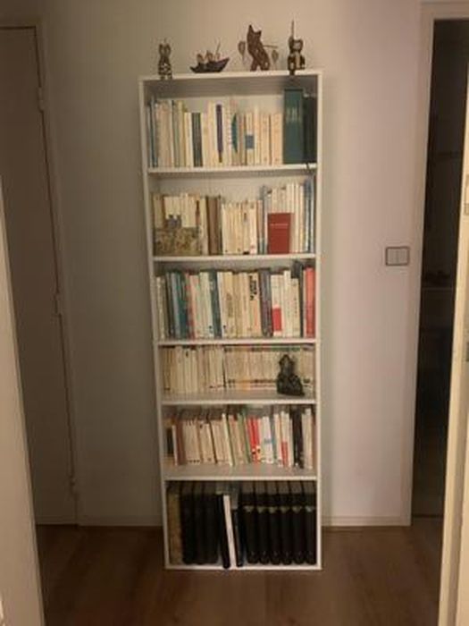 VASIHO Bibliothèque 6 Niveaux Blanc - Étagère Bureau Salon Moderne - Avec Tiroirs