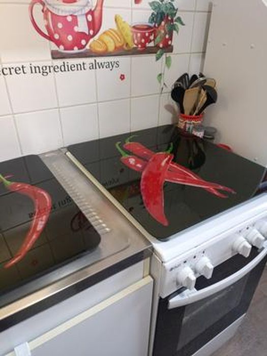 Crédence Cuisine En Verre Trempé 100x50cm Tulup - Rouge Piment, Résistante Aux Taches Et éclaboussures - 5