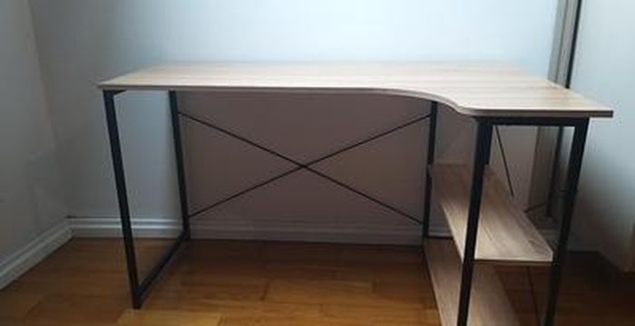 WOLTU Bureau d'ordinateur avec 4 Compartiment ouvert,Table de Bureau en