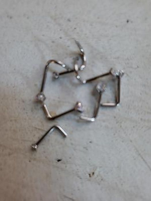 Lot De 6 Anneaux De Nez + 3 Chaînes En Acier Inoxydable 316L - Zircone Cubique 2,5-3 Mm - Taille 20G (0,8 Mm) - 7