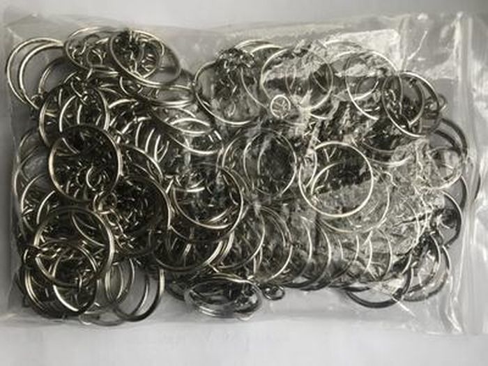 Lot De 25 Anneaux En Métal Argenté Pour Fabrication De Porte-clés - Accessoire De Création Bijoux/objets - Neuf