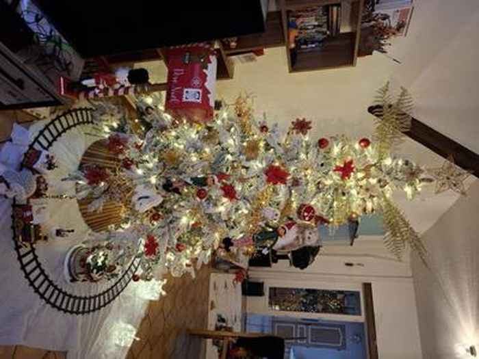 YORBAY Sapin De Noël Artificiel 180cm Lumineux LED Avec Neige Blanche