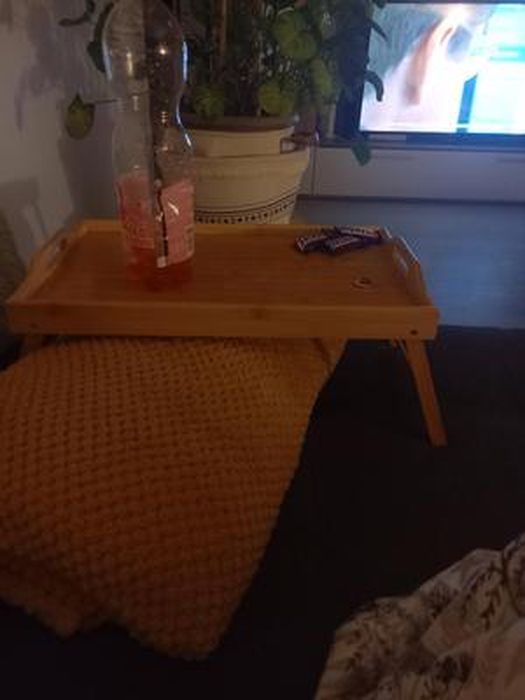 Table de lit pliante en Bamboe Decopatent ® avec plateau - Table